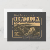RANCHO CUCAMONGA CALIFORNIA - CUCAMONGA PEAK POSTKARTE (Vorne/Hinten)