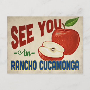 Rancho Cucamonga Kalifornien Apfel - Vintage Reise Postkarte