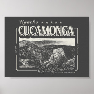RANCHO CUCAMONGA KALIFORNIEN - CUCAMONGA-GIPFEL POSTER