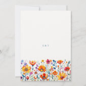 Rancho Floral Watercolor Elegante Hochzeit Einladung (Rückseite)