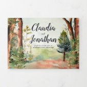 Rancho Palos Verdes | Boho Wedding Dreifach Gefaltete Einladung (Cover)