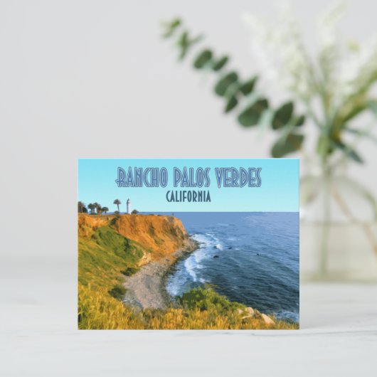 Rancho Palos Verdes California Point Vicente Card (Stehend Vorderseite)