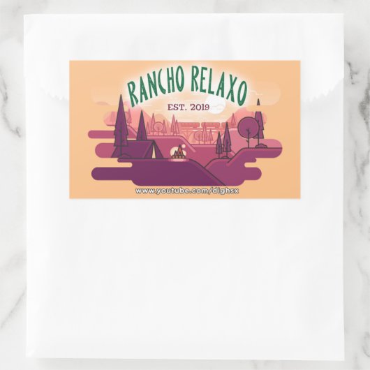 Rancho Relaxo Fall Logo Rechteckiger Aufkleber (Tasche)