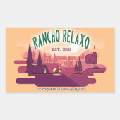 Rancho Relaxo Fall Logo Rechteckiger Aufkleber (Vorderseite)