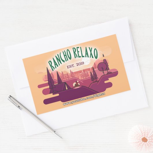 Rancho Relaxo Fall Logo Rechteckiger Aufkleber (Umschlag)