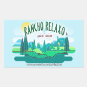 Rancho Relaxo Spring Logo Rechteckiger Aufkleber (Vorderseite)