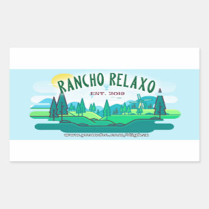 Rancho Relaxo Spring Logo Rechteckiger Aufkleber