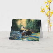 Ranchpferd und Angus-Viehherden-Antrieb und -fluß Karte (Gelbe Blume)