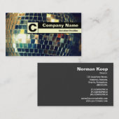 Rand als Monogramm gekennzeichnet - Spiegelball Visitenkarte (Vorne/Hinten)