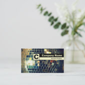 Rand als Monogramm gekennzeichnet - Spiegelball Visitenkarte (Stehend Vorderseite)