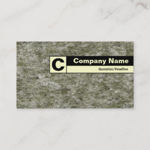 Rand beschriftet Monogramm - Digital Granit Visitenkarte
