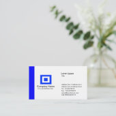 Rand - Blau Visitenkarte (Stehend Vorderseite)