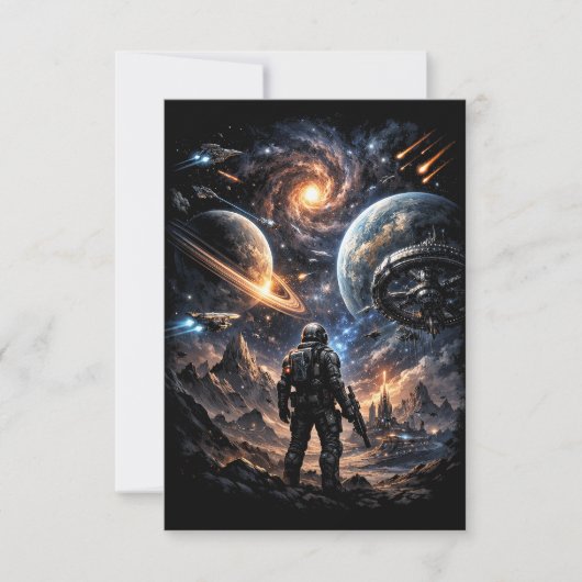 Rand der Galaxie Dankeskarte (Vorderseite)