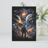 Rand der Galaxie Dankeskarte (Stehend Vorderseite)