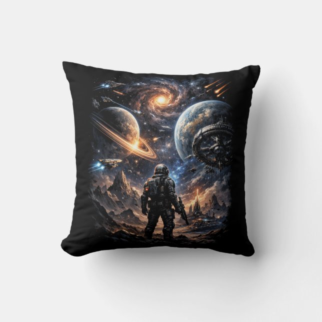 Rand der Galaxie Kissen (Vorderseite)