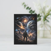 Rand der Galaxie Postkarte (Stehend Vorderseite)