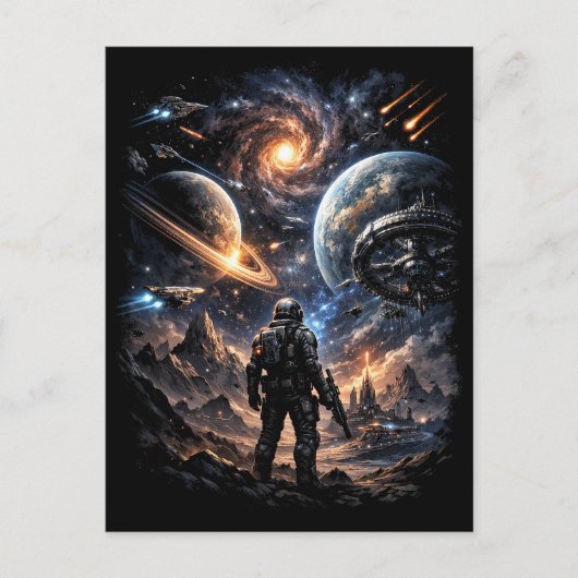 Rand der Galaxie Postkarte (Vorderseite)