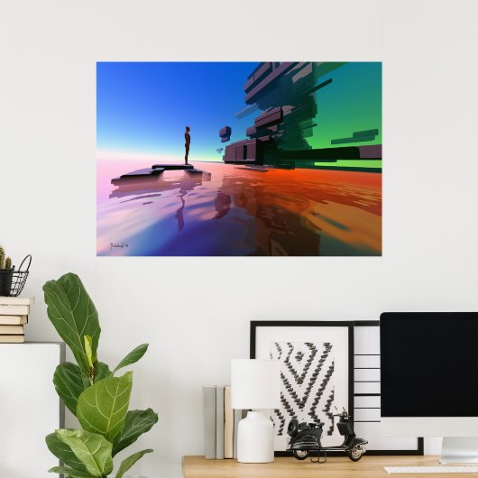 Rand der Wahrnehmung - surrealer Kunstdruck Poster (Heimbüro)