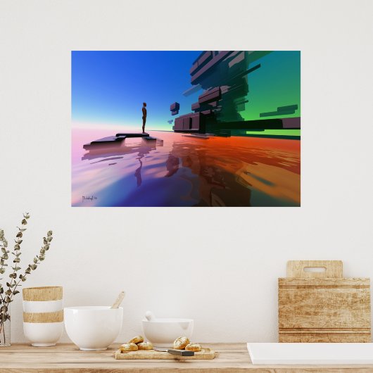 Rand der Wahrnehmung - surrealer Kunstdruck Poster (Küche)