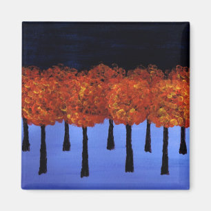 Rand des orange Waldes Magnet