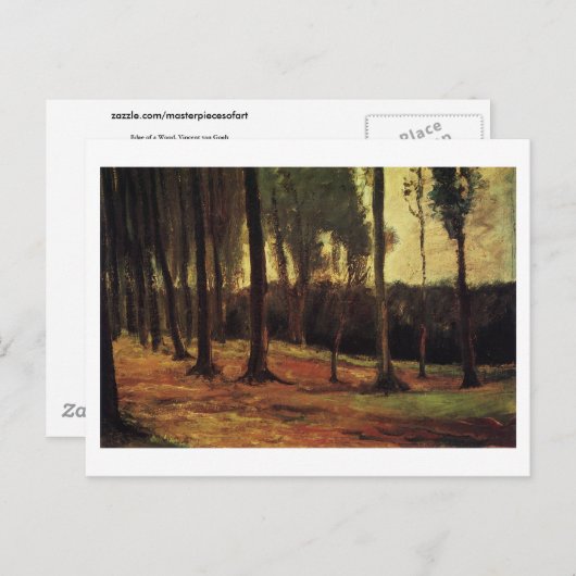 Rand eines Waldes, Vincent van Gogh Postkarte (Vorne/Hinten)