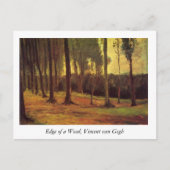 Rand eines Waldes, Vincent van Gogh. Postkarte (Vorderseite)