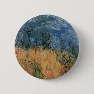 Rand eines Weizenfeldes mit Mohn 1887, Van Gogh Button
