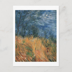 Rand eines Weizenfeldes mit Mohn 1887, Van Gogh Postkarte