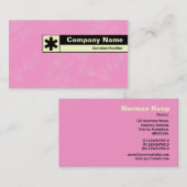 Rand gekennzeichnet - rosa gebürstet visitenkarte (Vorne/Hinten)