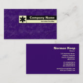 Rand gekennzeichnet - Tief Lila gebürstet Visitenkarte (Vorne/Hinten)