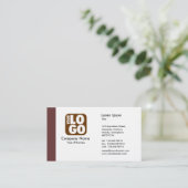 Rand (Logo) - braun Visitenkarte (Stehend Vorderseite)