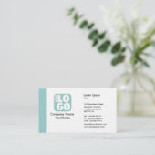 Rand (Logo) - Hellblau grün Visitenkarte (Stehend Vorderseite)