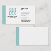 Rand (Logo) - Hellblau grün Visitenkarte (Vorne/Hinten)