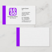 Rand (Logo) - Lila blau Visitenkarte (Vorne/Hinten)