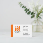Rand (Logo) - Orange Visitenkarte (Stehend Vorderseite)