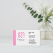 Rand (Logo) - Rosa Visitenkarte (Stehend Vorderseite)