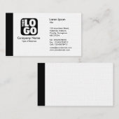 Rand (Logo) - Schwarz Visitenkarte (Vorne/Hinten)