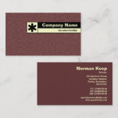 Rand markiert - Brauner Tex Visitenkarte (Vorne/Hinten)