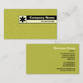 Rand markiert - Gelber verzierter Tex Visitenkarte (Vorne/Hinten)