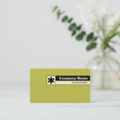 Rand markiert - Gelber verzierter Tex Visitenkarte (Stehend Vorderseite)