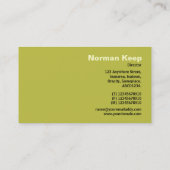 Rand markiert - Gelber verzierter Tex Visitenkarte (Rückseite)