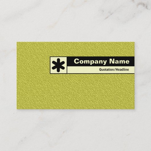 Rand markiert - Gelber verzierter Tex Visitenkarte (Vorderseite)