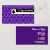 Rand markiert - Lila geometrisches Muster Visitenkarte (Vorne/Hinten)
