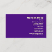 Rand markiert - Lila geometrisches Muster Visitenkarte (Rückseite)