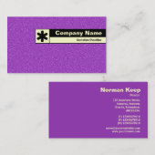 Rand markiert - Lila, veredelter Tex Visitenkarte (Vorne/Hinten)