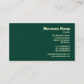 Rand markiert - Muster der grünen Geometrie II Visitenkarte (Rückseite)