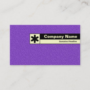 Rand markiert - Violet-Embossed Tex Visitenkarte