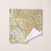 Rand McNally Eisenbahn-und Landkreis-Karte von Badhandtuch Set (Waschlappen)