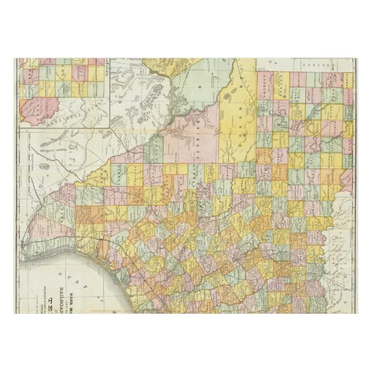 Rand McNally Eisenbahn-und Landkreis-Karte von Tischdecke (Vorderseite (Horizontal))