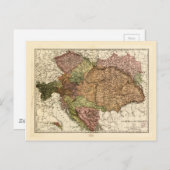 Rand McNally Map von Österreich-Ungarn (1906) Postkarte (Vorne/Hinten)